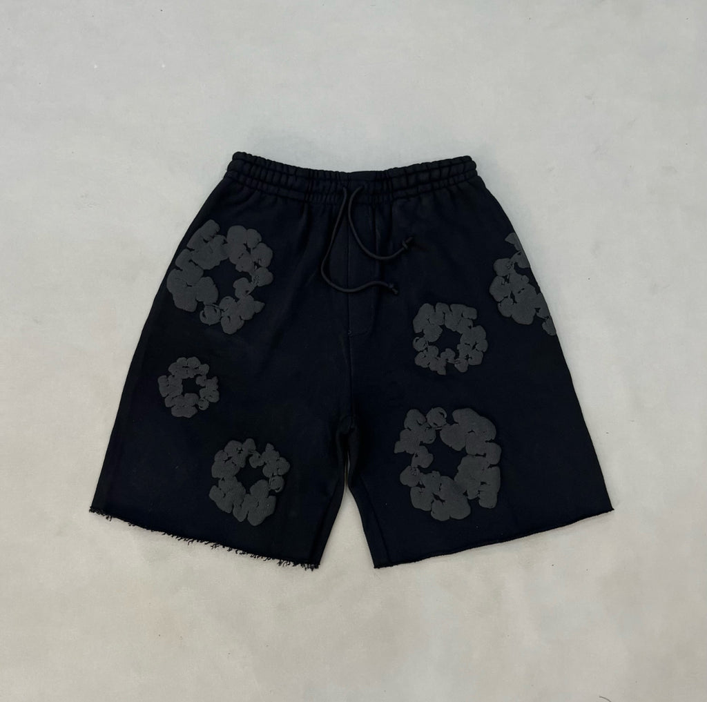 Denim Tear Cotton Wreath Shorts